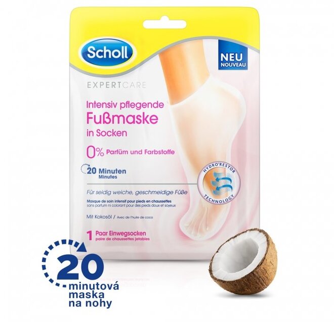 1 x Maska na nohy Scholl (kokosová)