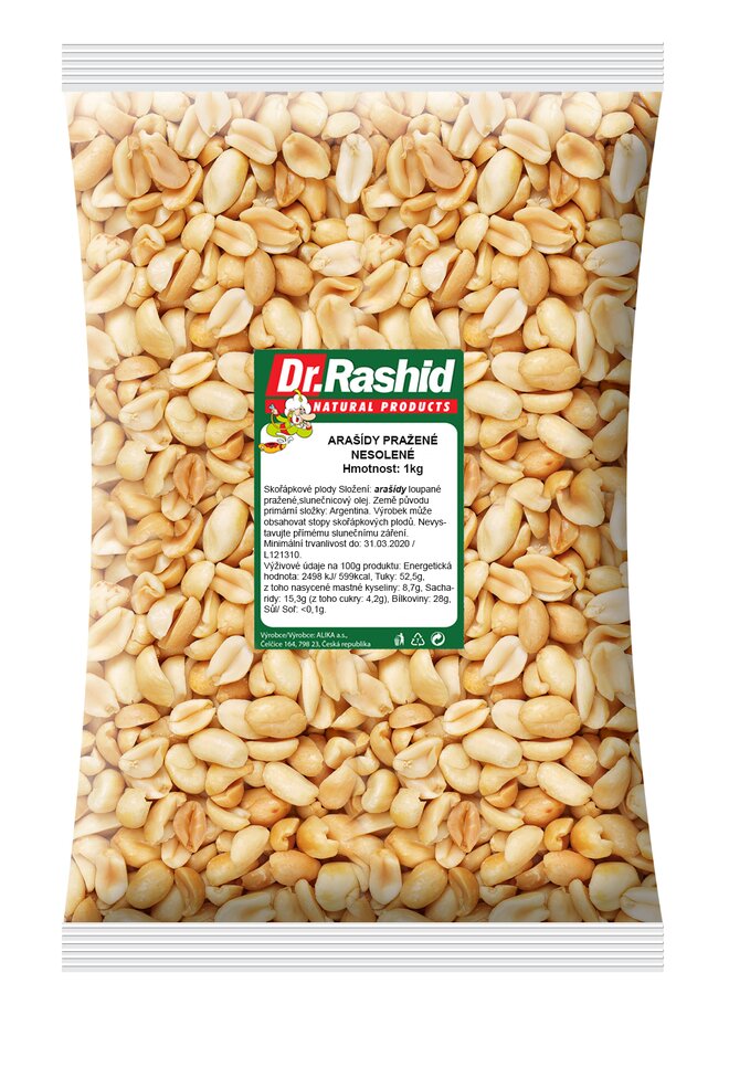 1000 g Arašidy pražené nesolené