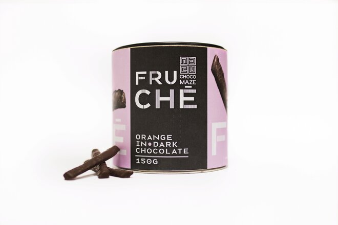 150 g Pomarančová kôra v horkej čokoláde FRUCHÉ POMARANČ
