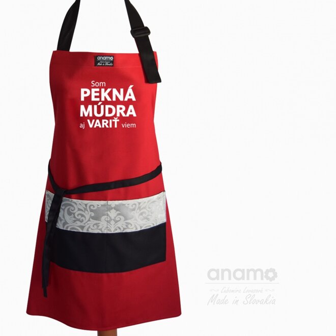 Dámska zástera "Som pekná múdra aj variť viem"