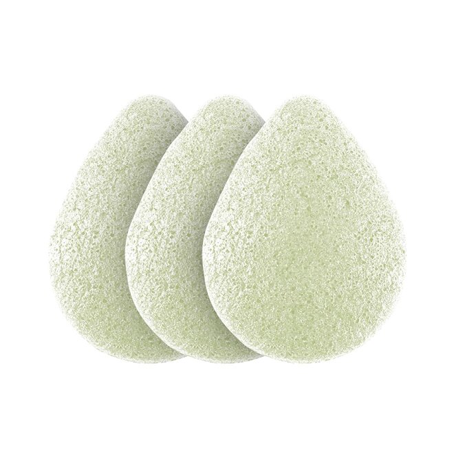 3 x Konjaková hubka na čistenie pleti (kvapka / aloe)