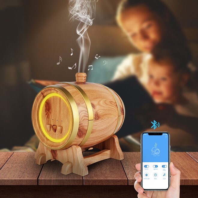 350 ml Difúzer Barrel Wifi - Svetlý + Éterický olejček