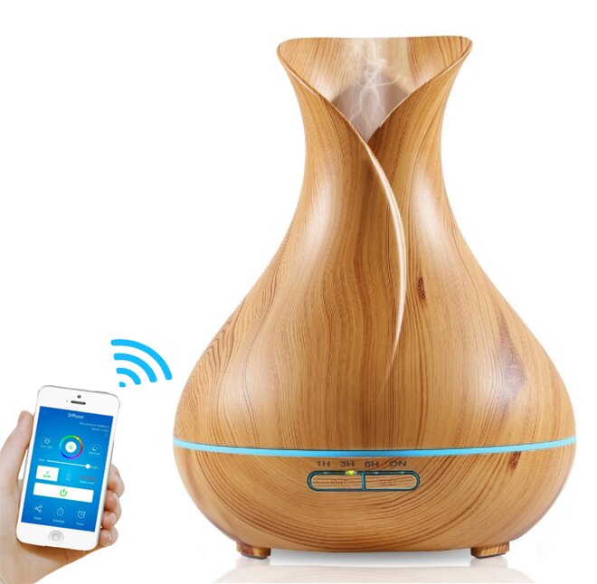 400 ml Difúzer Tulipán Wifi - Svetlý + Éterický olejček