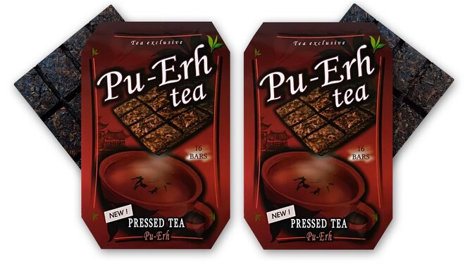 2 x 70 g Čaj v tvare čokolády (Pu-Erh)