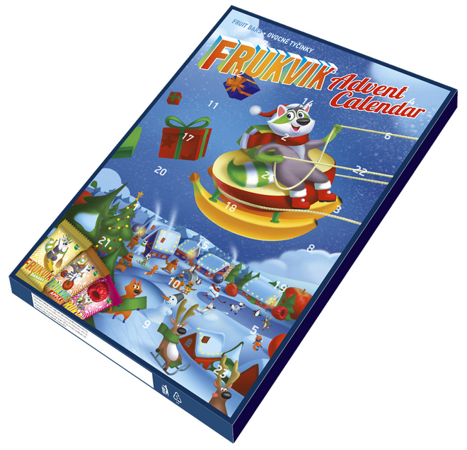Adventný kalendár s ovocnými tyčinkami "FRUKVIK"