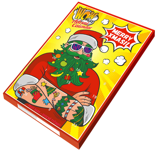 Adventný kalendár s ovocnými tyčinkami "WOW"