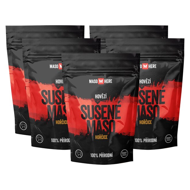 5 x Sušené hovädzie mäso "Horčica" (200 g)