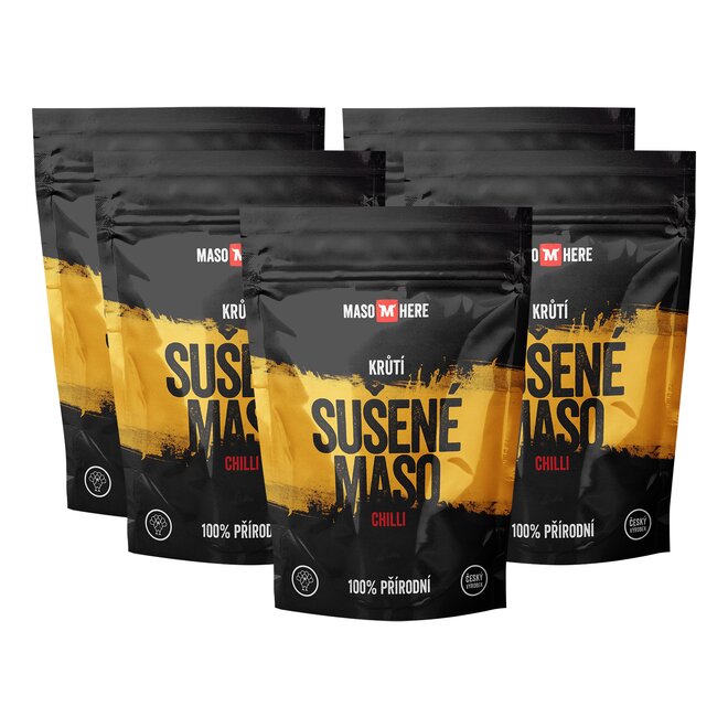 5 x Sušené morčacie mäso "Chilli" (200 g)