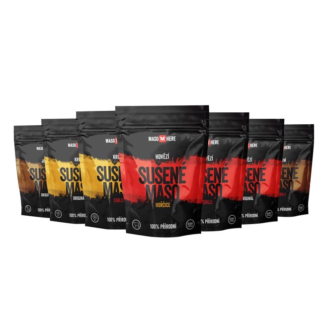 7 x Sušené mäso "Mäso Here Mix" (260 g)