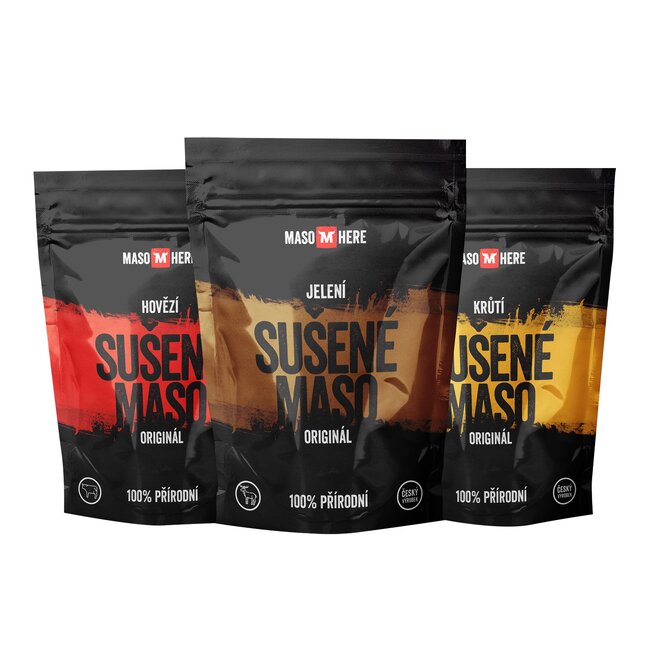 3 x Sušené mäso "Original" - Starter Pack (110 g)