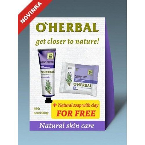 O'HerbalLevander set 1+1: Krém na ruky ľahké zvlhčenie + Mydlo Levander
