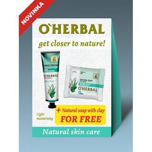 O'Herbal Aloe Vera set 1+1: Krém na ruky ľahké zvlhčenie + Mydlo Aloe vera