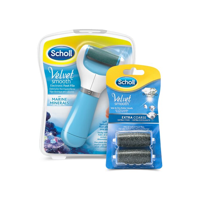 2 ks Náhradné hlavice + pilník Scholl Velvet Smooth