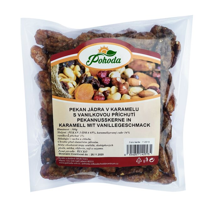 300 g Pekanové orechy v karameli s vanilkovou príchuťou