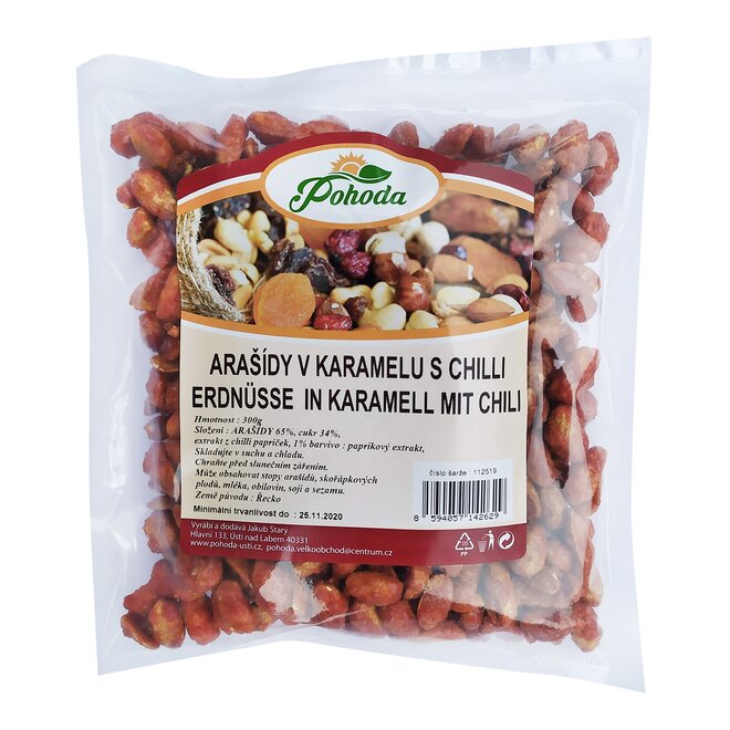 300 g Arašidy v karameli s čili