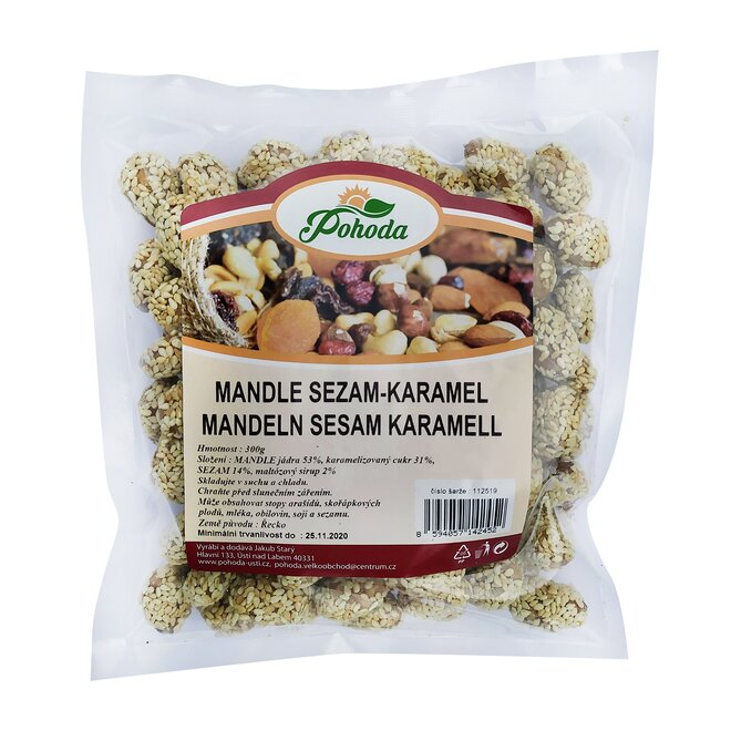 300 g Mandle - sezam a karamel