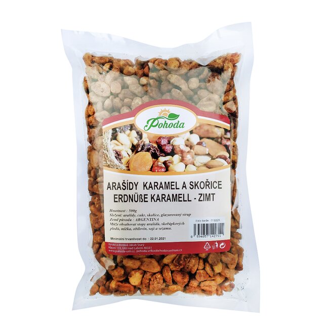 500 g Arašidy v karameli a škorici
