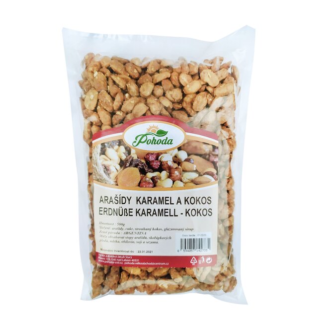 500 g Arašidy v karameli a kokose