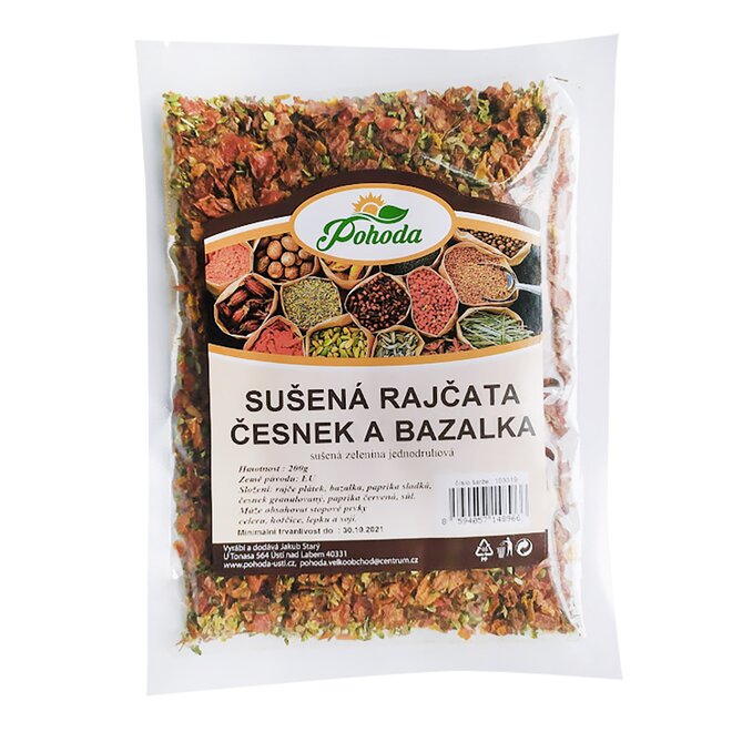 200 g Sušené paradajky - cesnak a bazalka