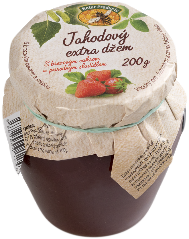 200 g Džem s brezovým cukrom a stéviou (jahodový)