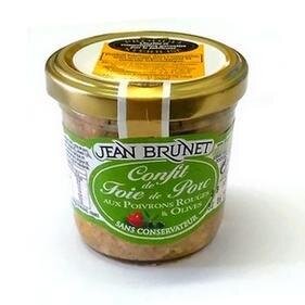 90 g Francúzsky confit z bravčovej pečene (paprika a olivy)