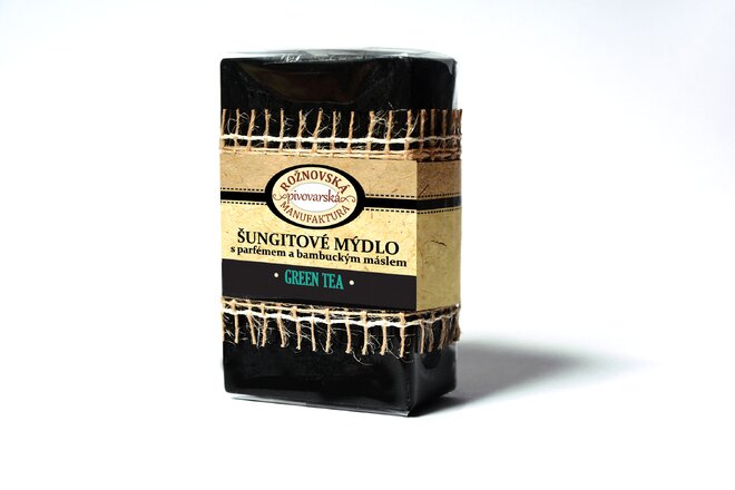 110 g Šungitové mydlo s bambuckým maslom (zelený čaj)
