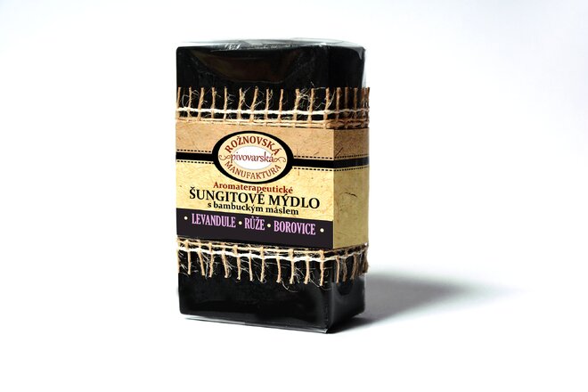 110 g Šungitové mydlo s bambuckým maslom (levanduľa / ruža / borovica)