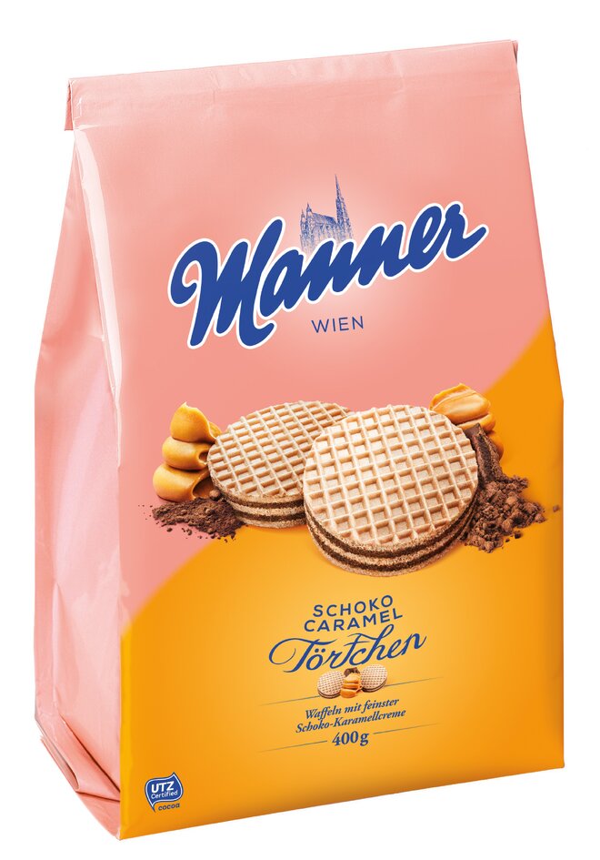 400 g Tortičky čokoláda / karamel Manner