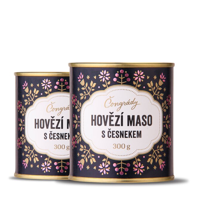 300 g Hovädzie mäso českej značky Čongrády / s cesnakom