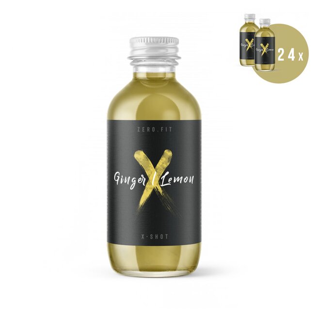 24 x 60 ml Prírodný X-shot Zero fit (ginger + lemon)