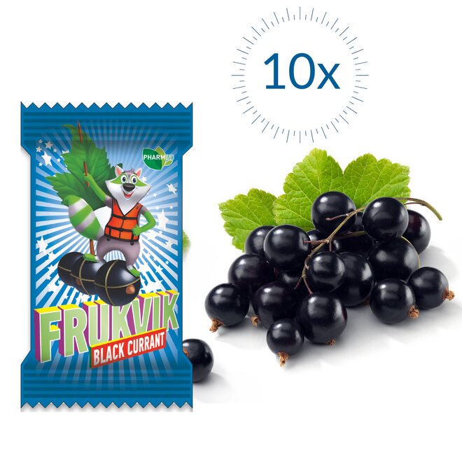 10 x 10g FRUKVIK Čierne ríbezle