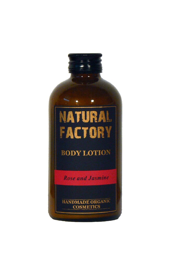 250 ml Organické telové mlieko Natural Factory (ruža + jazmín)