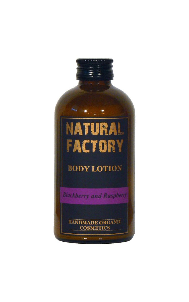 250 ml Organické telové mlieko Natural Factory (černica + malina)
