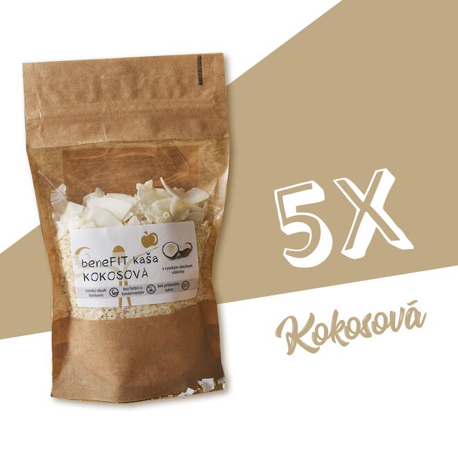 5 x 90 g BeneFIT kaša (kokosová)