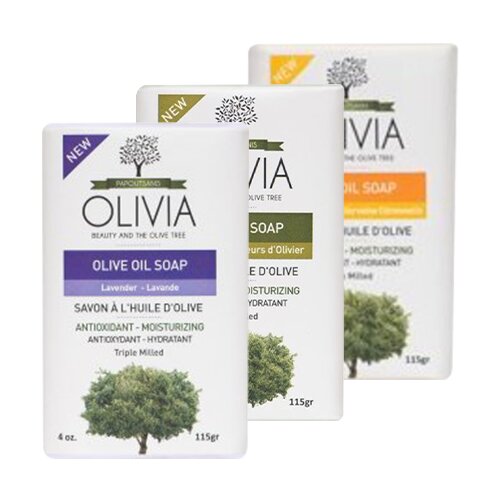 3 x 115 g Balíček tuhých olivových mydiel Olivia