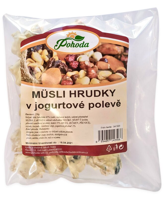 250 g Müsli hrudky v jogurtovej čokoláde