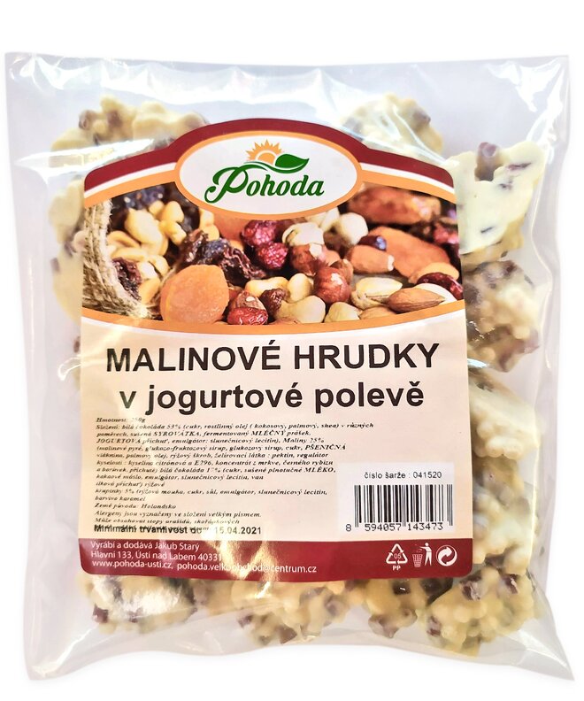 250 g Malina hrudky v jogurtovej poleve