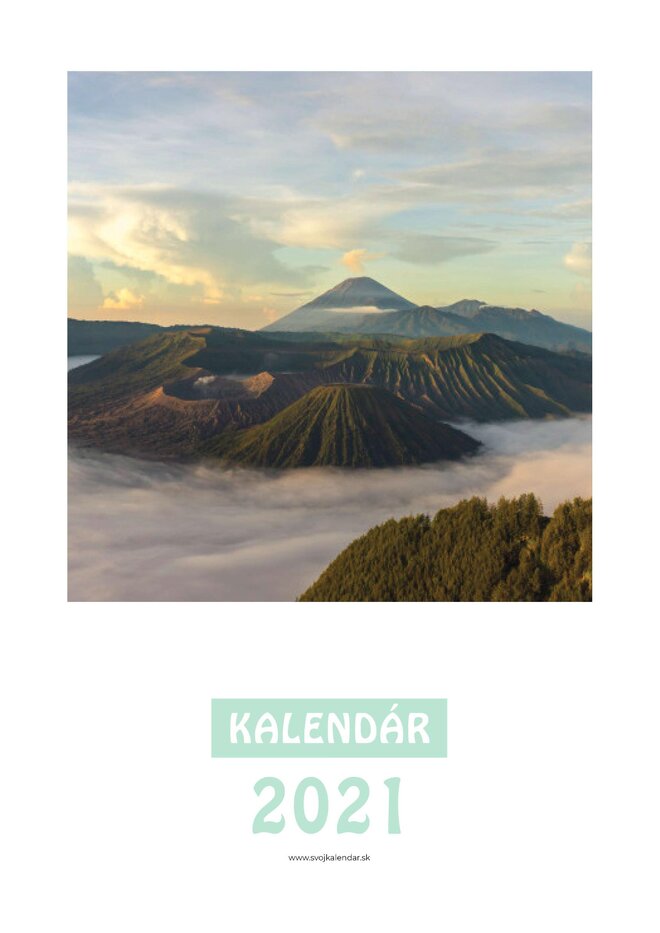 Mesačný kalendár z vlastných fotografií vo formáte A4 / šablóna 12