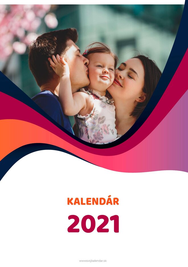 Mesačný kalendár z vlastných fotografií vo formáte A4 / šablóna 13