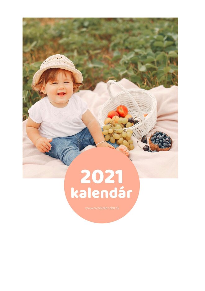 Mesačný kalendár z vlastných fotografií vo formáte A4 / šablóna 15