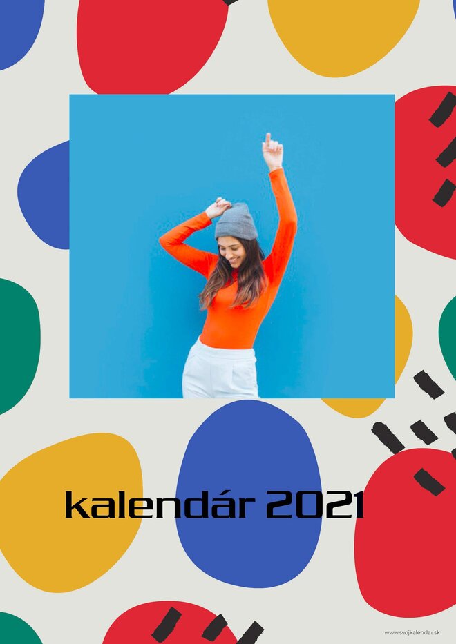 Mesačný kalendár z vlastných fotografií vo formáte A4 / šablóna 16
