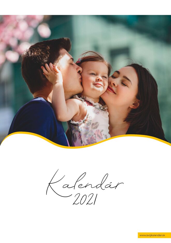 Mesačný kalendár z vlastných fotografií vo formáte A4 / šablóna 17
