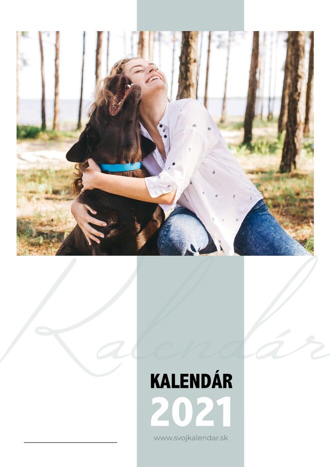 Mesačný kalendár z vlastných fotografií vo formáte A4 / šablóna 11