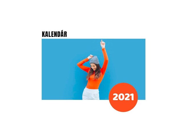 Mesačný kalendár z vlastných fotografií vo formáte A5 / šablóna 10