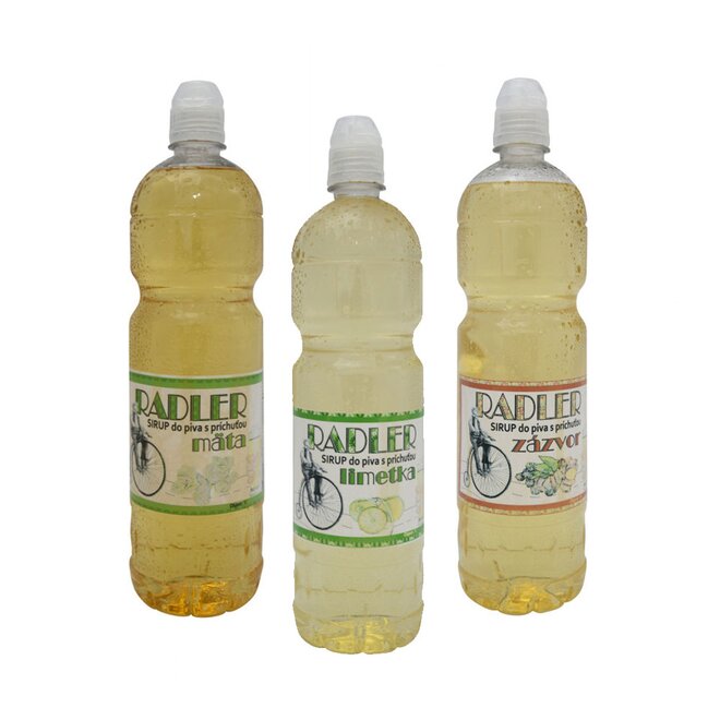 3 x 1 l Sirup do piva RADLER slovenskej výroby (mäta + zázvor + limetka)