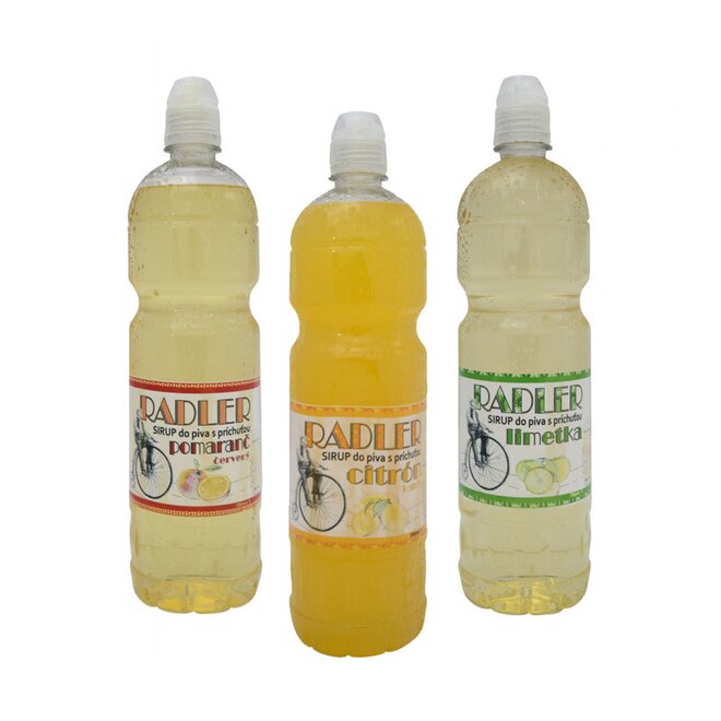 3 x 1 l Sirup do piva RADLER slovenskej výroby (citrón + limetka + červený pomaranč)