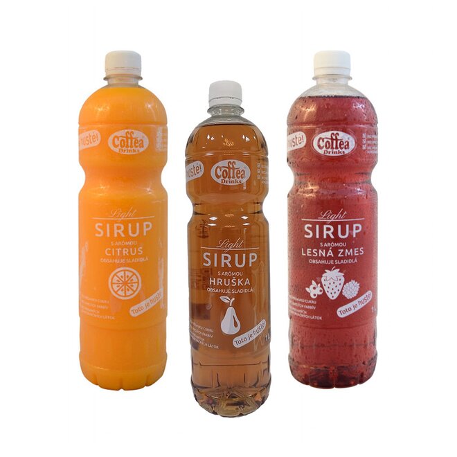 3 x 1 l Sirup slovenskej výroby DIA / light (hruška + citrón + lesná zmes)