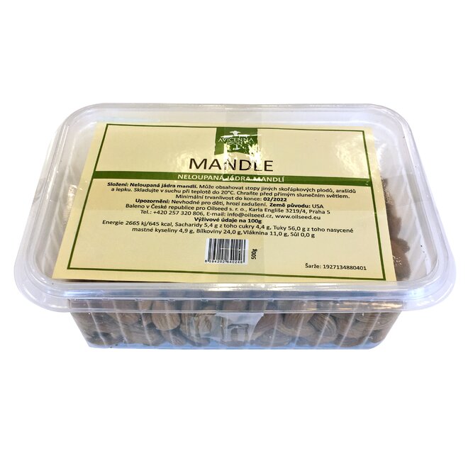 Mandle nelúpané (natural / nepražené / nesolené)