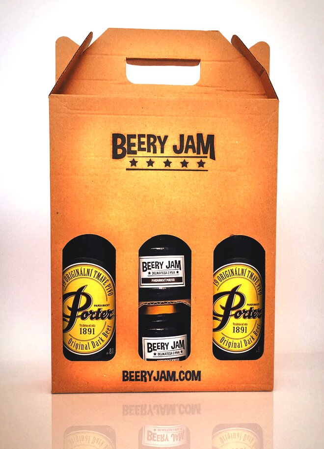 4-dielne Balenie pív a džemov slovenského výrobcu Beery Jam "Porter Pack"
