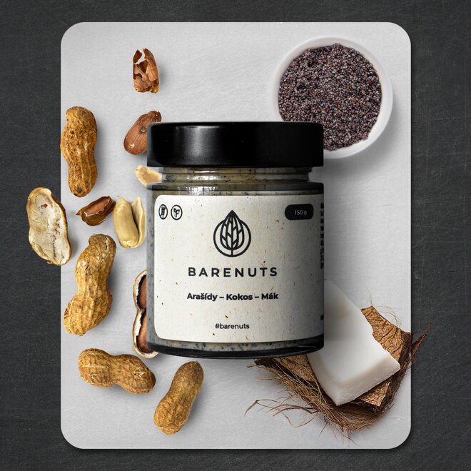 150 g Makový krém (arašidy / kokos / modrý mak)